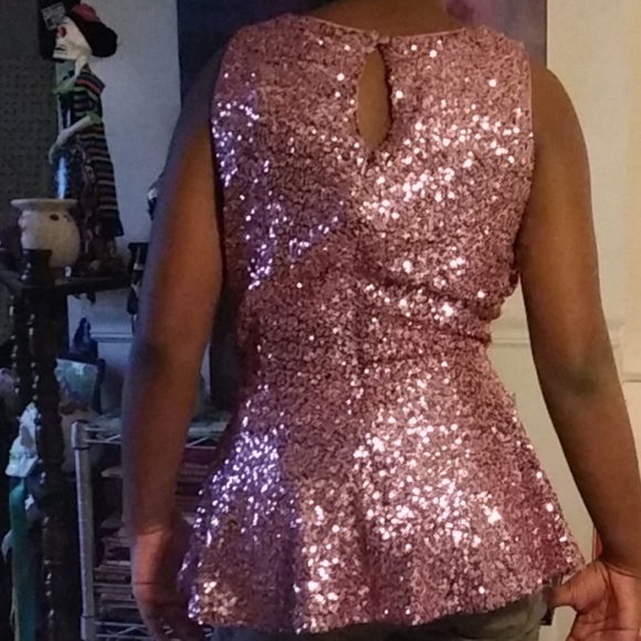 ✌ Sunday in Brooklyn Sequin Peplum Top - Picture 7 of 7